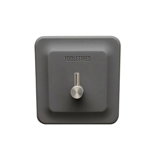 TOOLETRIES Arnold Silicone Shower Hook - Toiletries Organizer, Silicone Hooks, Removable & Reusable Shower Accessories - Charcoal