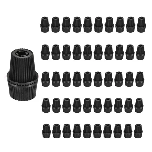MINS Familio Retro Industrial Light Fixtures Replacement- 033 Cable Glands Strain Reliefs Connectors Cord Grips- Cable Fixing Clamps Lamp for Pendant Ceiling Table(50PCS, Black)