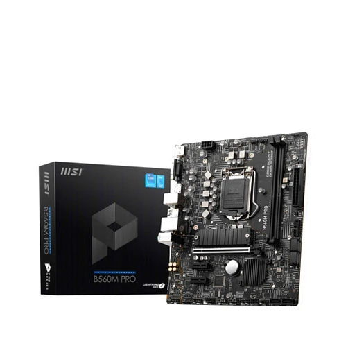 MSI B560M PRO-E ProSeries Motherboard (mATX, 11th/10th Gen Intel Core, LGA 1200 Socket, DDR4, PCIe 4, M.2 Slot, USB 3.2, Gbps LAN)