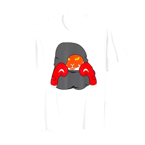 Funny Trained Feline Combat Sports Lovers T-shirts Cat Boxing Shirt | Creative Animal Lovers Cool Boxer Gift