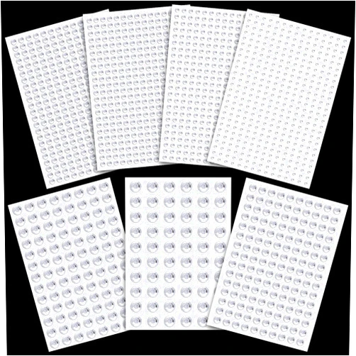 BELLEBOOST 7 Sheets of Self Adhesive Gem Stickers 3-12mm Clear Rhinestone Sticky Jewels Crystal Face Gems Stick on, for Makeup Eyes Face Hair Body Nails, Crafts and DIY Decorations