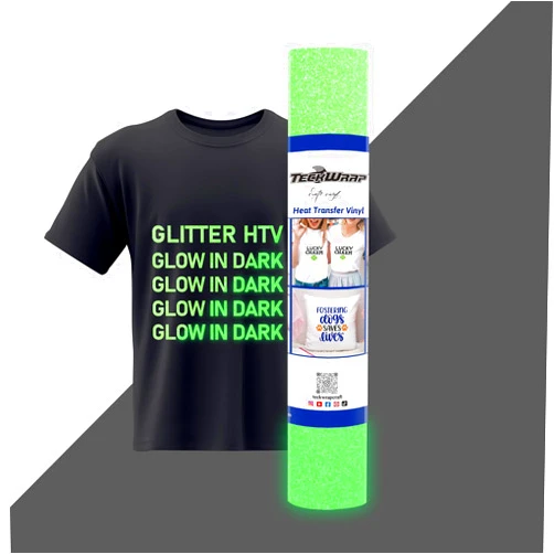 TECKWRAP Glow in The Dark HTV Heat Transfer Vinyl for T Shirt - 10