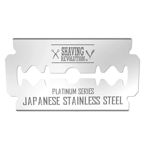 SHAVING REVOLUTION Double Edge Razor Blades - Men's Safety for Shaving Platinum Japanese Stainless Steel a Smooth, Precise and Clean Shave - 50 Count