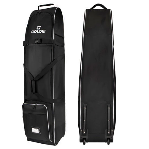 Goloni Golf Travel Bag with Wheels for Airlines, Heavy Duty Golf Club Travel Case, Water Resistant Golf Bag Cover for Air Travel, Portable Foldable Golf Luggage for Men Women