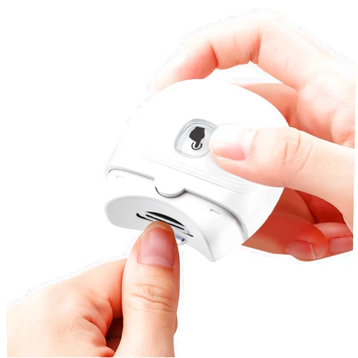 PARAROSE Automatic Nail Clipper, Electric Baby Nail Clippers with Light, Rechargeable Nail Clippers with Catcher, Electric Nail File for Baby, Kids, Seniors, Caregivers - Easy to use (White)