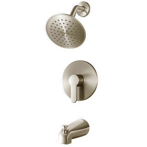 WRISIN Tub Shower Faucet Set with Valve, WRISIN Shower Faucets Sets Complete Brushed Nickel with 6 Inch High-Pressure Rian Showerhead
