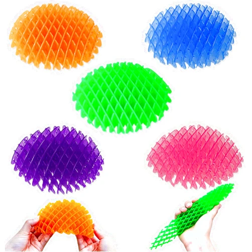 ZOMGURD 5 Packs Fidget Worm Toy, Worm Fidget Toy, Cute Worm Shaped Ornament, Resistance Fidget Toys Adults Stress Anxiety Relief Toys, Fidget Worm Toy Weird Sensory Toy Portable for Adults Children