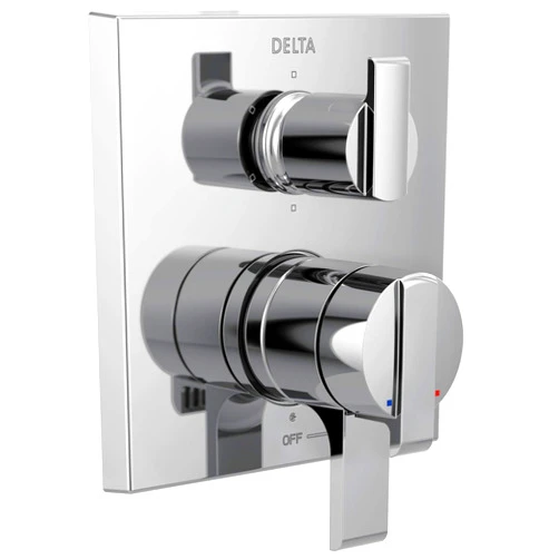 Delta Faucet Ara 17 Series 6-Setting Integrated Diverter Valve Trim Kit, Chrome Diverter Valve Trim Kit, Shower Trim Kit, Chrome T27967 (Valve Not Included)