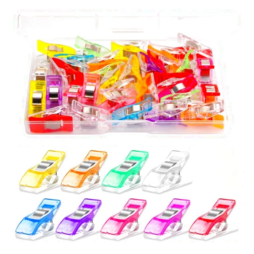 Vinlon Multipurpose Sewing Clips 30 Pcs Premium Quilting Clips Assorted Colors Fabric Clips for Sewing Supplies Quilting Accessories Crafting Tools