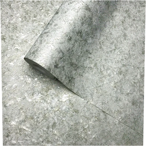 Slavyanski Embossed Plain Vinyl Wallpaper Green Gray Silver Metallic Modern Textured strippable Plaster Effect Textures Free Match