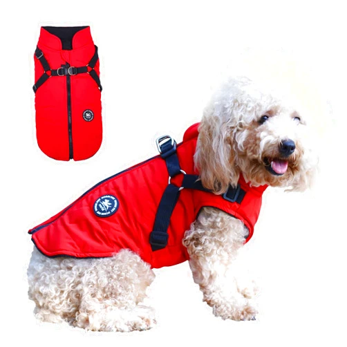 Norbi Dog Coat, Dog Winter Coat with Harness Built in, Dog Jacket Adjustable Warm Dog Coats for Small Medium Large Dogs Dog Cold Weather Coats