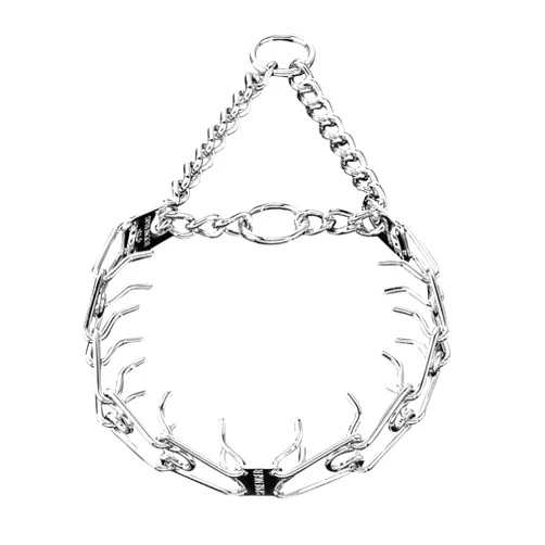Herm Sprenger Chrome Plated Prong Dog Collar Ultra-Plus Pet Pinch Collar with Two O-Rings No-Pull Collar for Dogs Anti Pull Training Collar Made in Germany (16in x 2.25mm (Neck Size up to 13in))