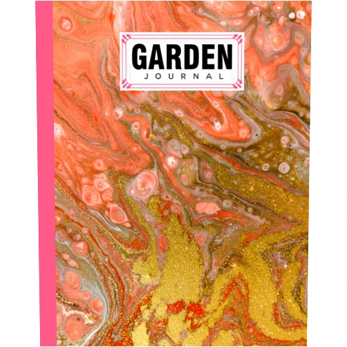 Leonhard Hohmann Garden Journal: Premium Marbled Pink Cover Garden Journal, A Place To Organize, Plan, Record, and Dream About Your Vegetable Garden, 120 Pages, Size 8