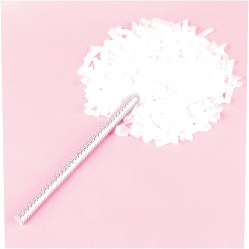 BATTIFE 30Pack White Confetti Wands, 14 Inch Tissue Paper Confetti, Flick Flutter Sticks for Wedding, Celebrations, Anniversary, Birthday, Graduation Party