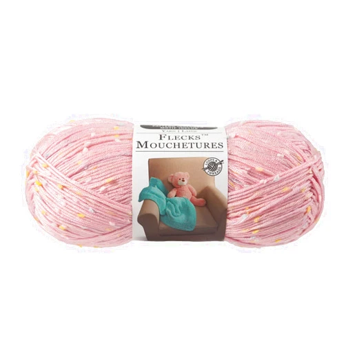 Loops & Threads Flecks Yarn by Loops & Threads - Yarn for Knitting, Crochet, Weaving, and Arts & Crafts - Pink, Acrylic Blend, 6.53 oz