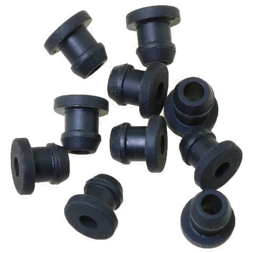 Heyous 10PCS Seal Scratch Resistant Black Rubber Grommets Grommet Wiring Washer Hole Oil Resistant Rubber Grommet Ring Drilled Hole Double Sided Grommets for Cable Protection and Outlet Seal