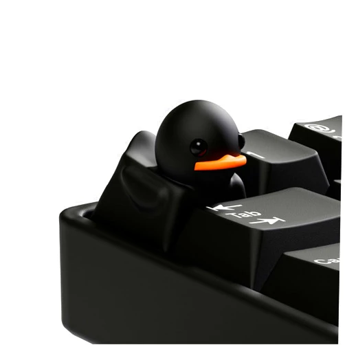 Duckeys Duck Keycap - ABS PVC Keycap Replacement Key, for MX Mechanical Keyboards, OEM Profile, Custom ESC Key Replacement Keycap - Black