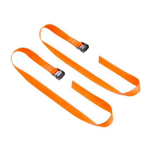PowerTye 1.5in x 4ft Special Edition Heavy-Duty Lashing Strap with Heavy-Duty Buckle - Made in USA - 300 lb. Working Load Limit - Orange - 2-Pack