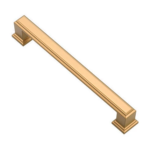 Alzassbg 10 Pack Champagne Bronze Cabinet Pulls, 6.3 Inch(160mm) Hole Centers Cabinet Handles Kitchen Hardware for Cabinets and Drawer AL3071TGP