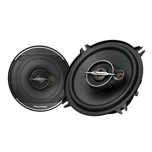 Pioneer A-Series Standard TS-A1371F, 3-Way Coaxial Car Audio Speakers, Full Range, Clear Sound Quality, Easy Installation and Enhanced Bass Response, Black and Gold Colored 5.25” Round Speakers