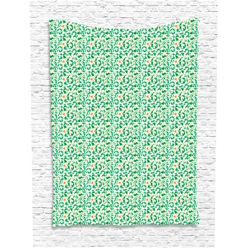 Lunarable Abstract Tapestry, Gardening Items Greenery Flourishing Curves Leafy Items Pattern Print, Wall Hanging for Bedroom Living Room Dorm Decor, 40