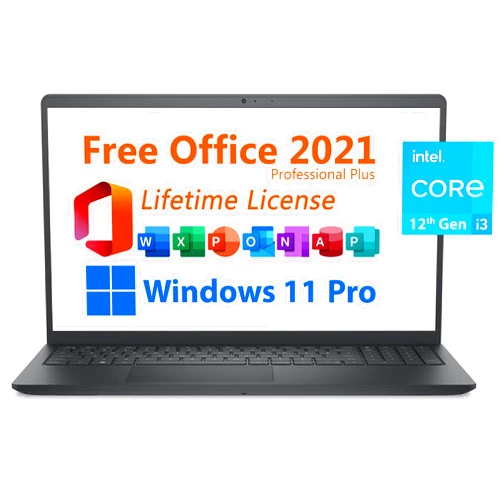 Dell 2023 Inspiron 15 Business Laptop, Free Microsoft Office 2021 with Lifetime License, 15.6