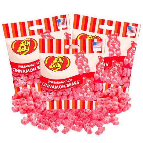 Sweetzo - Unbearably Hot Gummy Bears, Spicy Gourmet Chewy Candies, Bulk Shareable Candy for Goodie Bags and Party Favors, Pack of 3, 3 Ounces