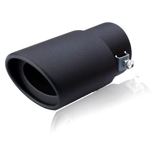 Luminuti 1 Pcs Car Exhaust Tip, Car Stainless Steel 5.5 Inche Tailpipe, Stainless Steel Exhaust Pipe, Bolt-On Chrome Finish Exhaust Tailpipe, Black/Straight Exhaust Tips, Fits Most Vehicle Exhaust Pipes