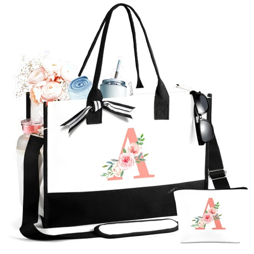 FURTOM Personalized Gifts for Women Canvas Tote Bags, Reusable Grocery Shopping Bags