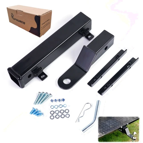 GFHUREB Golf Cart Hitch, Golf Cart Trailer Hitch with 2 Inch Receiver, Trailer Hitch Kit for Club Car, Ezgo, Yamaha Golf Cart Back Seat Footrest