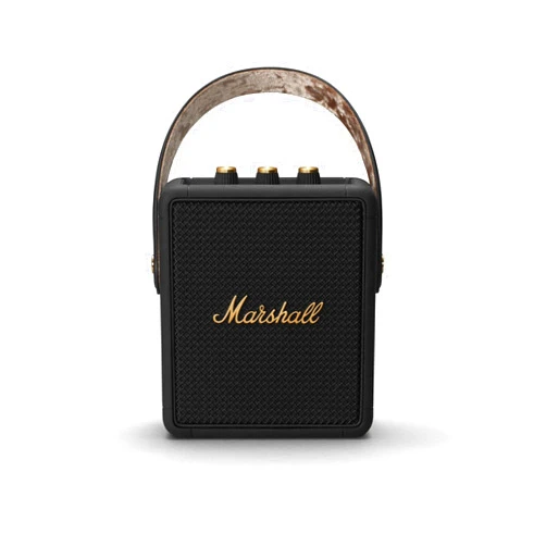 Marshall Stockwell II Portable Bluetooth Speaker, Black and Brass
