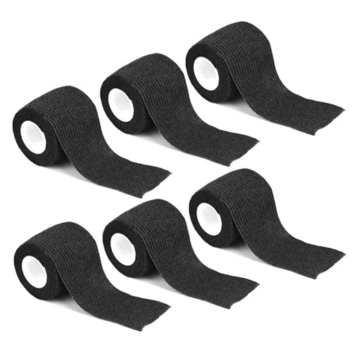 Loveaiai 6 Rolls Self Adherent Bandage Wrap Tape Self Adhesive Vet Wrap Tattoo Grip Cover Elastic Cohesive Bandage for Athletic Sports, Finger Wrist