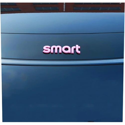 HyyLinf Car Logo Emblem Sticker for Smart #3, Car Letter Emblems Decal, Stylish Front and Rear Emblem Badge Decoration Stickers Replacement Accessories,Hood-G