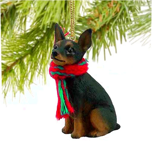 Conversation Concepts Miniature Pinscher Tiny Miniature One Christmas Ornament Tan-Black - Delightful!