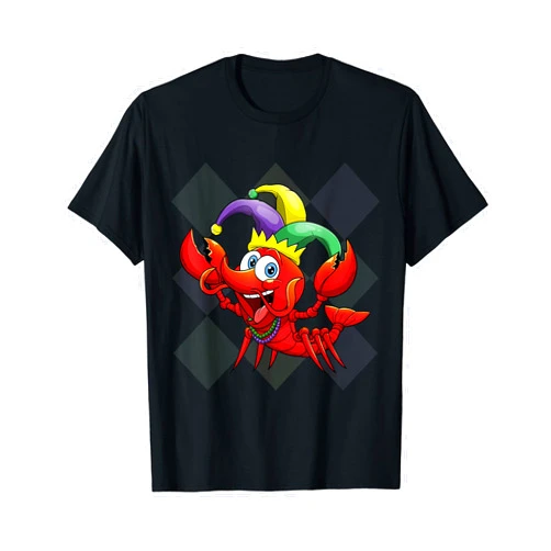 Mardi Gras Shirt Tee Kaboom! Kids Mardi Gras Shirt Funny Crawfish Beads Costume Gift T-Shirt