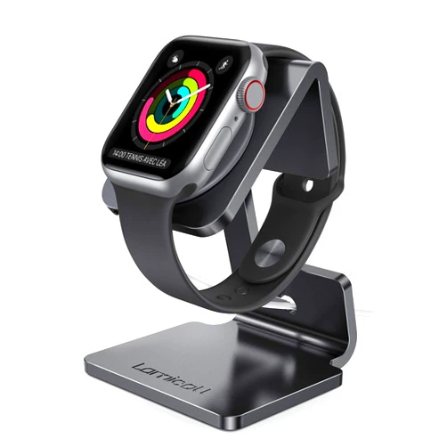 Lamicall Stand for Apple Watch, Charging Stand - Desk Watch Stand Holder Charging Dock Station compatible with Apple Watch Series SE Ultra/Series 8/7/6/5/4/3/2/1, 49mm/45mm/44mm/42mm/41mm/ 38mm, Black