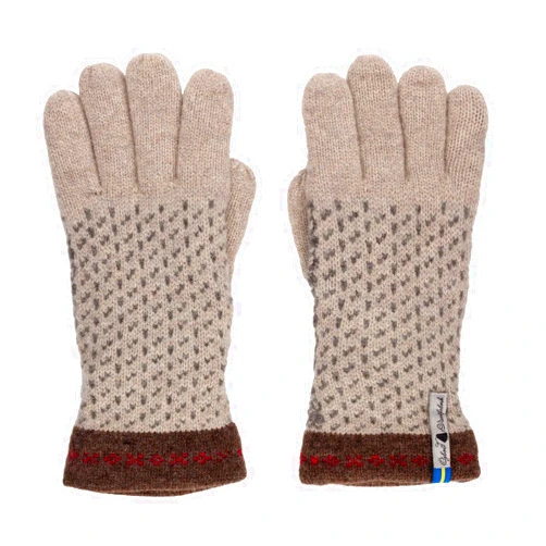 ÖJBRO VANTFABRIK Merino Wool Gloves, Skaftö, Sno (White), Small