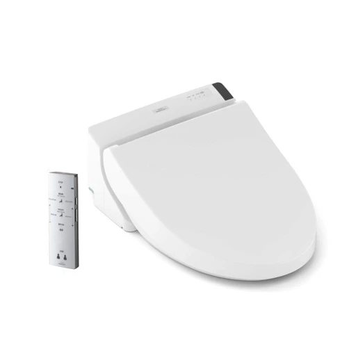 TOTO SW2043R#01 C200 Electronic Bidet Toilet Cleansing Water, Heated Seat, Deodorizer, Warm Air Dryer, and PREMIST, Round, Cotton White