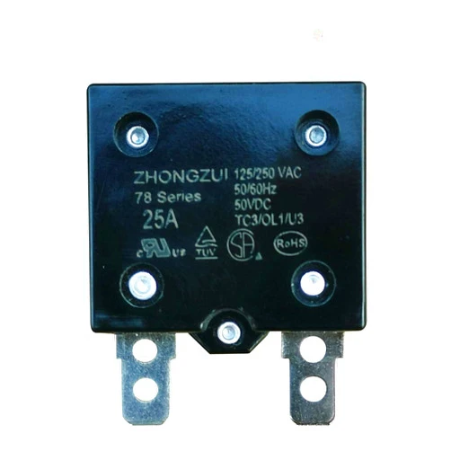 FULIHUA 25A 125/250VAC 50/60Hz 50VDC Automatic Reset Relay Fuse, Therma Switch Circuit Breaker Current Overload Protector Children