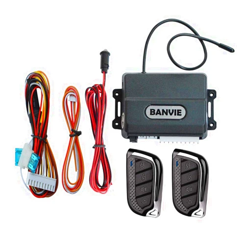 BANVIE Car Keyless Entry System, Car Central Power Door Lock with 4 Button Remote Control Transmitter, Electrical Anti-Theft installations for Vehicles