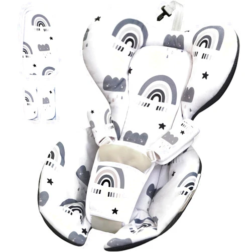 Mamatepe Infant Insert Compatible with 4moms RockaRoo and MamaRoo Multi-Motion Baby Swing for Newborn,Soft & Cool Mesh Fabric, Reversible Design,Newborn Insert with Head and Body Support,Machine Washable