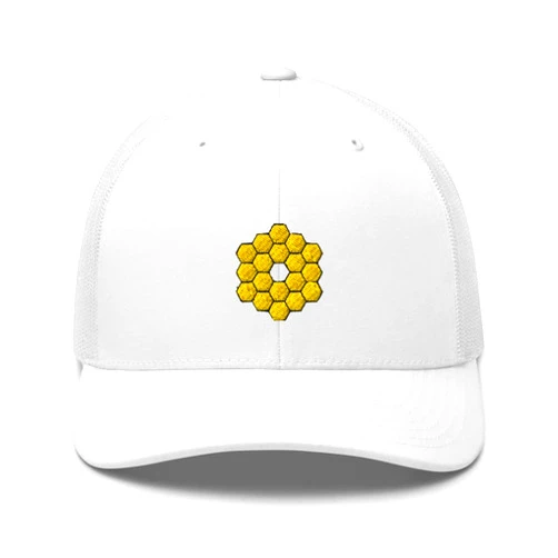 Generic James Webb Space Telescope Hat, JWST Hat, Embroidered Trucker Cap White One Size