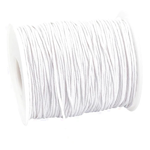 PH PandaHall 100 Yards 1mm Waxed Cotton Cord, White Waxed String Wax Thread Beading Cord for Bracelet Necklace Jewelry Making Crafting Beading Macrame