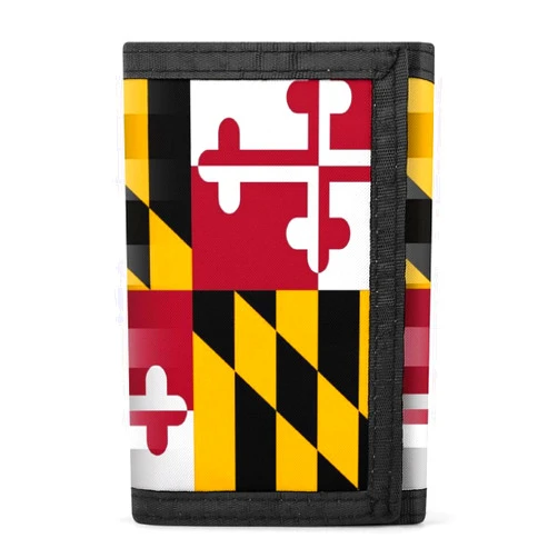 GYAUOLOP034 Black and White USA Maryland Flag Slim Trifold Wallets for Men with 8 Card Holders Keychain Purse Casual Money Clip, style-8