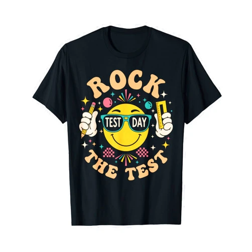 Rock The Test Testing Day.HUG Test Day Teacher Testing Shirt Rock The Test You Got This T-Shirt