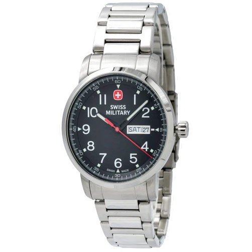 Victorinox Swiss Military Men's Attitude Heritage Black Dial Stainless Steel Bracelet 01.1541.307