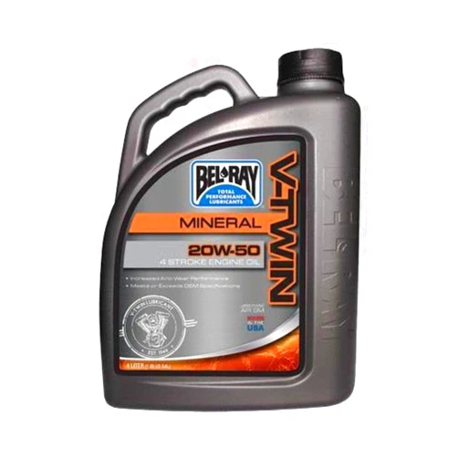 Bel-Ray 96905-BT4 V-Twin Mineral Engine Oil - 20W50-4L.