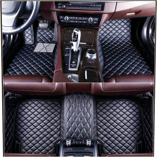 AJDGL Customize Car Floor Mats All-Weather Protection Leather Floor Mats for Cars, SUVs, and Trucks According to Automotive Model (Black)