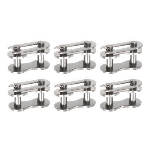 uxcell 6Pcs Chain Master Connector Link Roller 8mm Pitch Stainless Steel Standard Connecting Split Links for 05B Chain