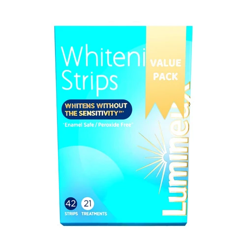 Vicda Luminex Teeth Whitening Strips - 21 Treatments, 42 White Strips - Lemieux Peroxide-Free Kit Natural Formula - Enamel-Safe Lumino Teeth Whitener - Sensitivity-Free Luminox Technology (Pack of 1)